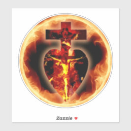 Katolsk Religiösa Jesus Crucifix Heliga Trinity Klistermärken