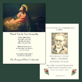 Katolsk Religiösa Jesus Sympathy Funeral Tack Kort