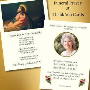 Katolsk Religiösa Jesus Sympathy Funeral Tack Kort