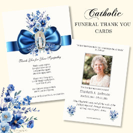 Katolsk Religiösa Mary Sympathy Funeral Tack Kort
