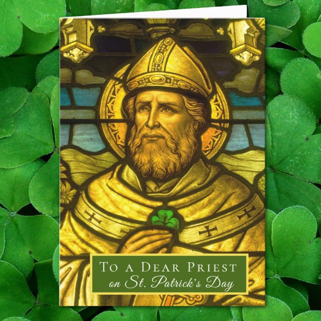 Katolsk Religiösa St. Patrick's Day Shamrocks Kort (Skapare uppladdad)