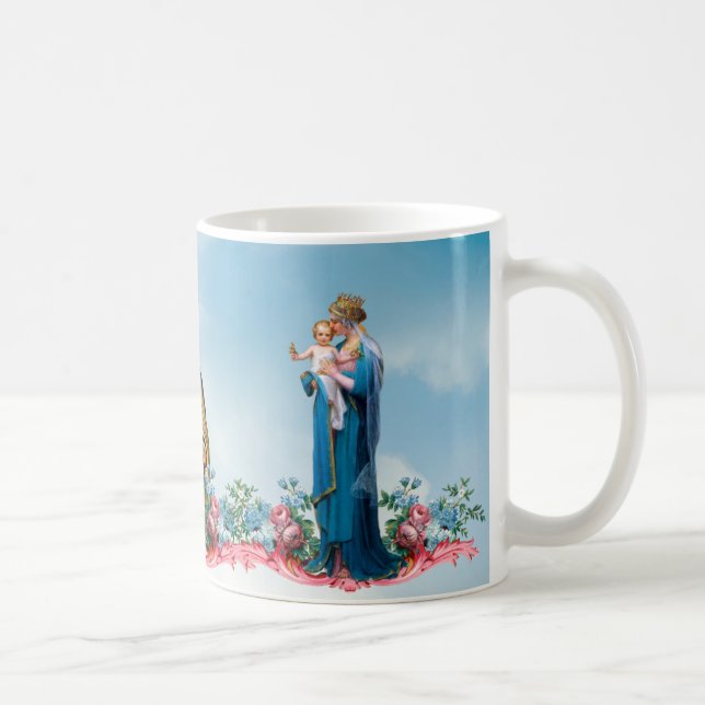 Katolsk Saint Joseph Therese Virgin Mary-Vintage Kaffemugg (Höger)