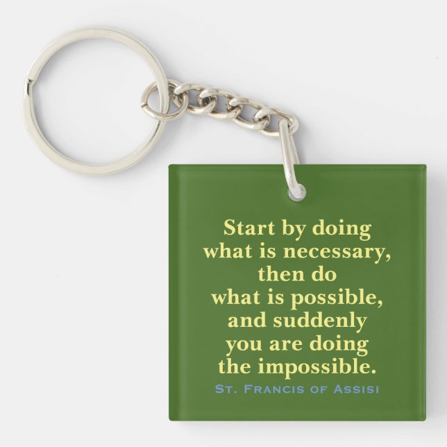 Katolsk Saint Quote Keychain (Framsidan)