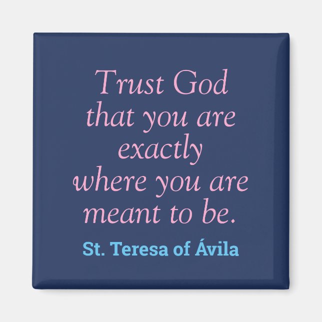 Katolsk Saint Quote Magnet (Framsidan)