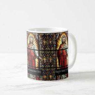 Katolsk sakral hjärta av den Jesus valentines day Kaffemugg