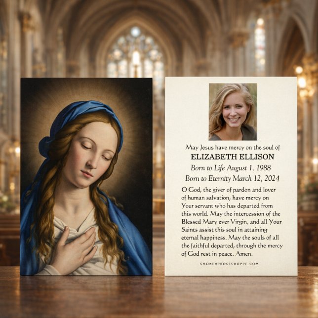 Katolsk salig Maria Madonnas begravningsminne Visitkort (Skapare uppladdad)