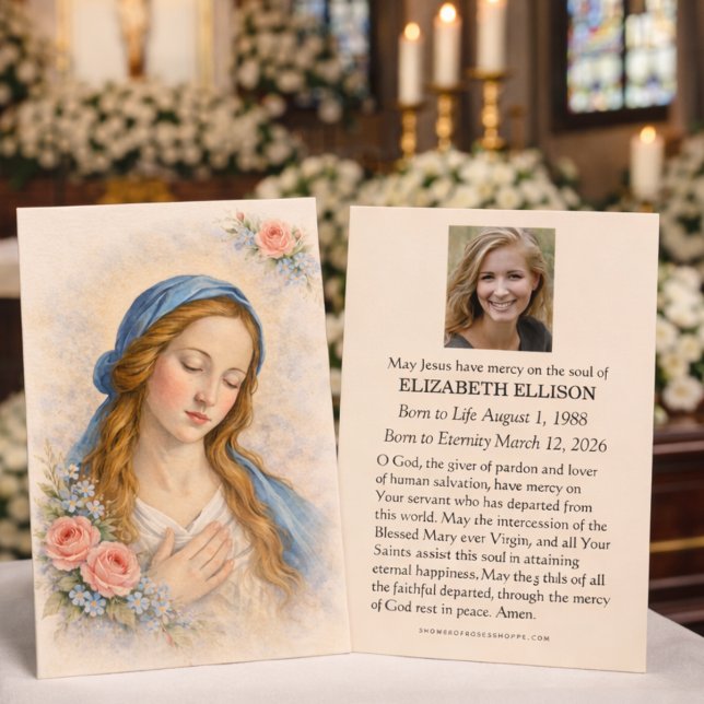 Katolsk salig Maria Madonnas begravningsminne Visitkort (Skapare uppladdad)