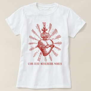 Katolsk shirt Helig Hjärtat från Jesus latinska ma T