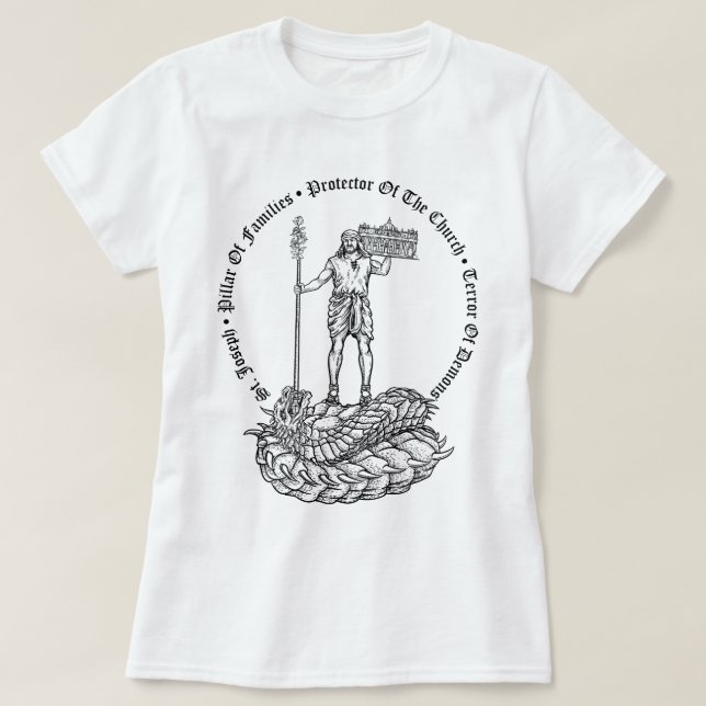 Katolsk shirt St Joseph Traditional Catholic T (Design framsida)