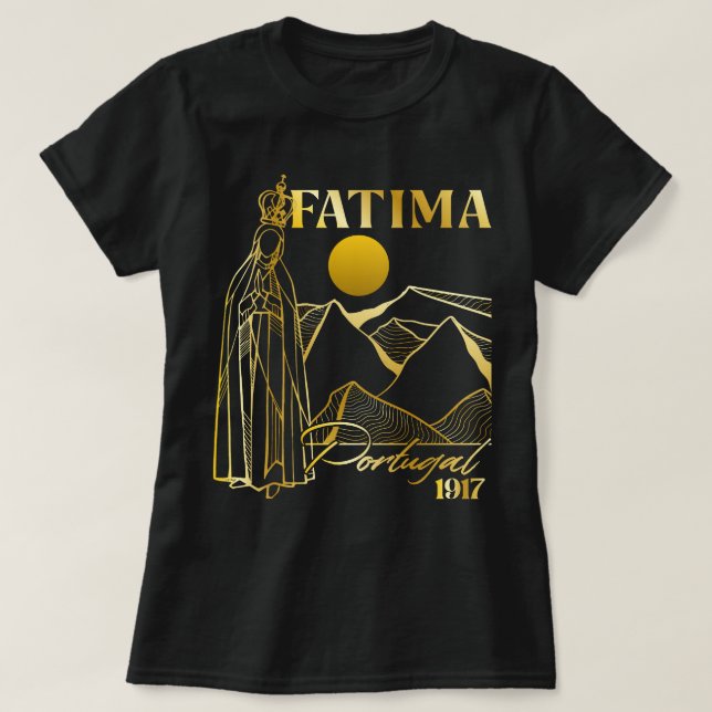 Katolsk shirt, vår Dam av Fatima Godmor T Shirt (Design framsida)