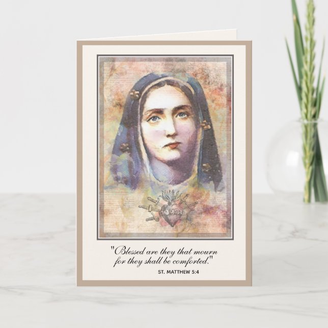 Katolsk sympati Condolence Virgin Mary Kort (Framsida)