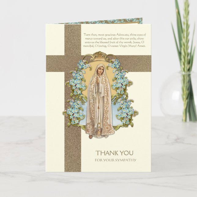 Katolsk sympati Condolence Virgin Mary Kort (Framsida)