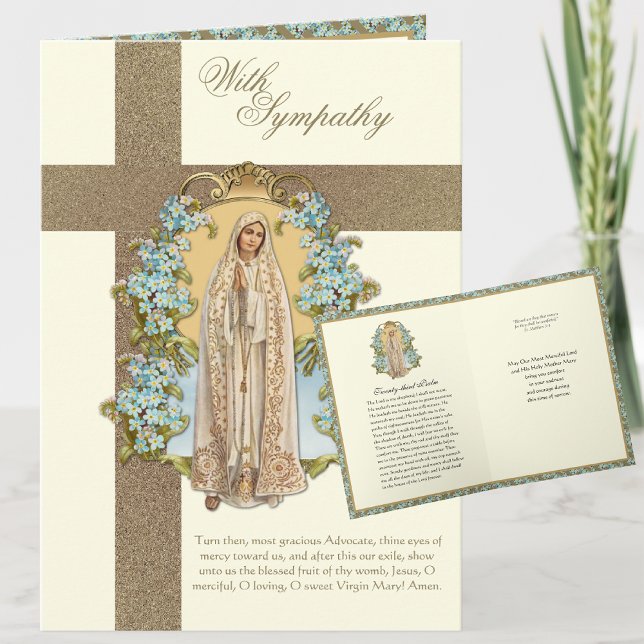 Katolsk sympati Condolence Virgin Mary Kort (Skapare uppladdad)