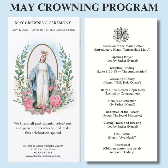 Katolsk välsignad Mary May Crowning Ceremony (Skapare uppladdad)