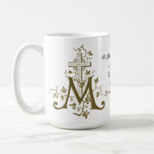 Katolsk välsignad Mothe Mary Kor Prayer-Religiös Kaffemugg