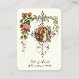 Katolsk Wedding Favor Elegant Ro  Visitkort