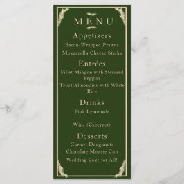 Katolsk Winter Wedding Menu Meny