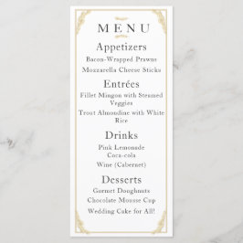 Katolsk Winter Wedding Menu Meny