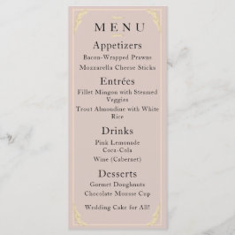 Katolsk Winter Wedding Menu Meny