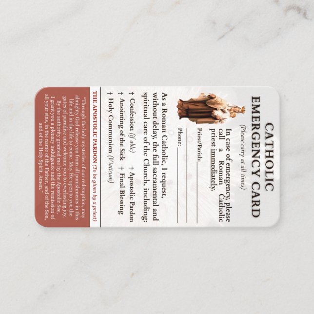 Katolska Akut Visitkort (Framsida)