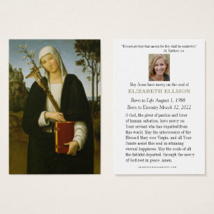 Katolska begravningsbyrån Catherine of Siena Visitkort