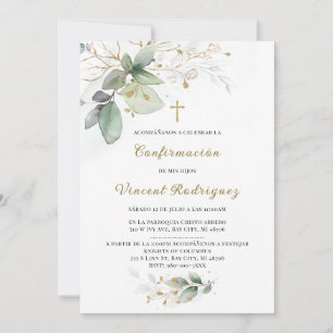 Katolska bekräftelser med elegant design i Ve Inbjudningar