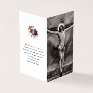 Katolska bönekort   Jesu korsfästelse 2 Visitkort