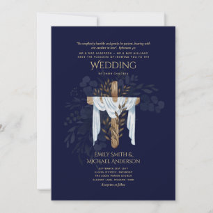 Katolska bröllopsinbjudningar Christian Elegant Inbjudningar