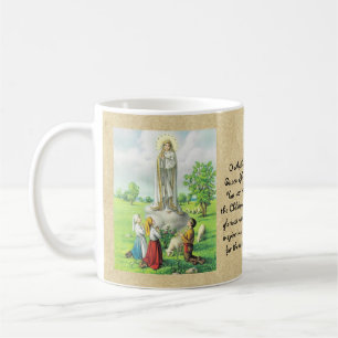 Katolska Dam i Fatima Prayer Gift-Personligen Kaffemugg
