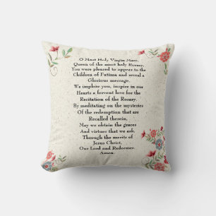 Katolska Dam i Fatima Prayer Gift-Personligen Kudde