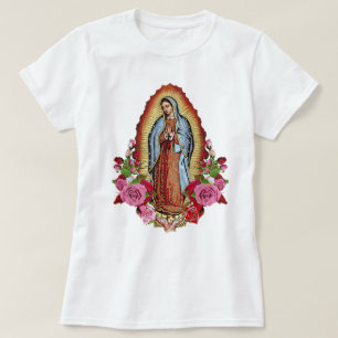 Katolska Dam i Guadalupe Saint Virgin Mary T Shirt