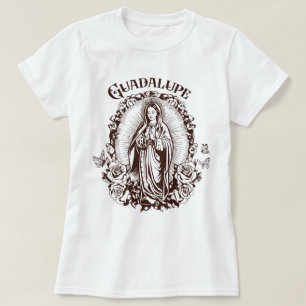 Katolska Dam i Guadalupe Virgin Mary T Shirt