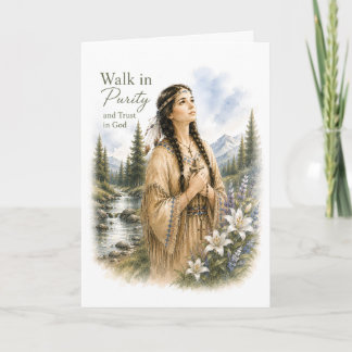 Katolska födelsedagskort till Saint Kateri Tekakwi Kort