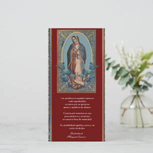 Katolska Guadalupe Funeral Condolency Spanska Tack Kort
