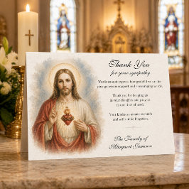 Katolska Jesu Heliga Hjärta Sympati Tack Kort