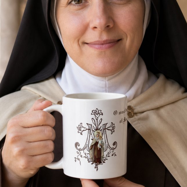 Katolska Jungfru Maria Jesus Berget Karmel Kaffemugg (Skapare uppladdad)