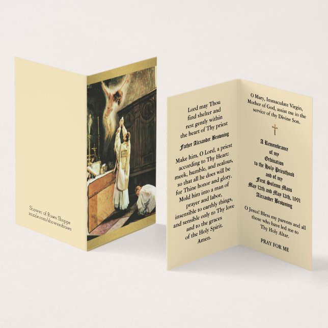 Katolska kort för heliga för (In- och utsida)