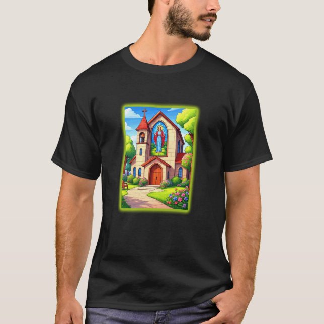 katolska kyrkan t shirt (Framsida)
