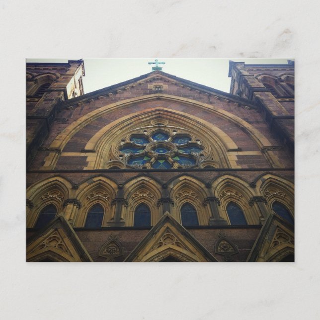 Katolska kyrkans arkitektur i nedre Manhattan Vykort (Framsida)