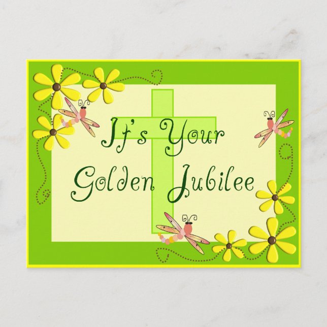 Katolska Nun Golden Jubilee-kort Vykort (Framsida)