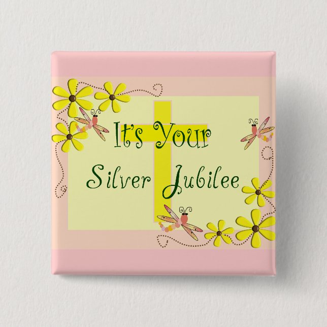 Katolska Nun Silver Jubilee-kort, Mugg, Tote bags Knapp (Framsida)