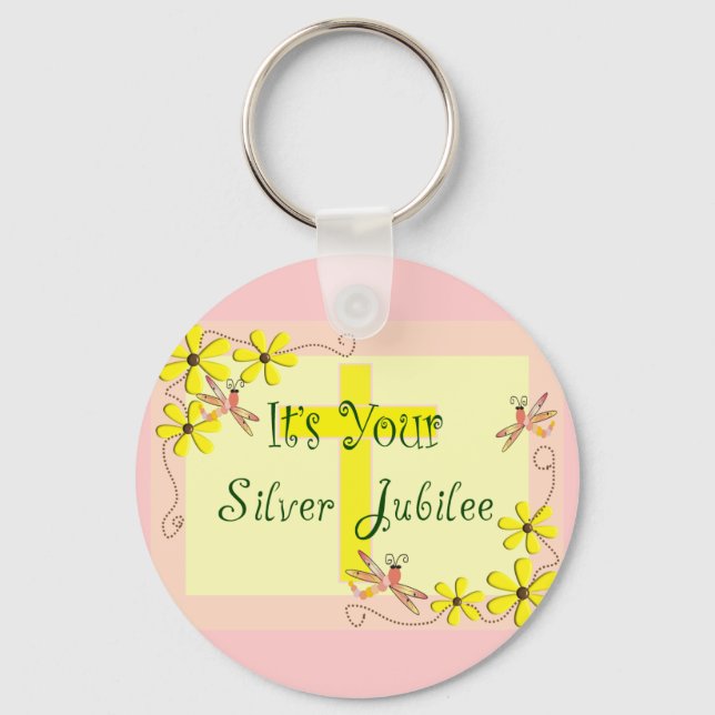 Katolska Nun Silver Jubilee-kort, Mugg, Tote bags Nyckelring (Framsida)