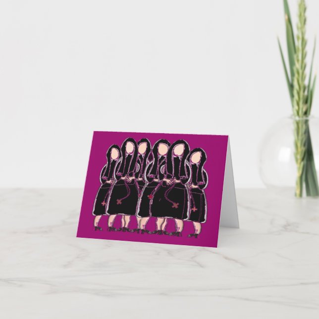 Katolska nuns Note Cards Black Habits II Kort (Framsida)