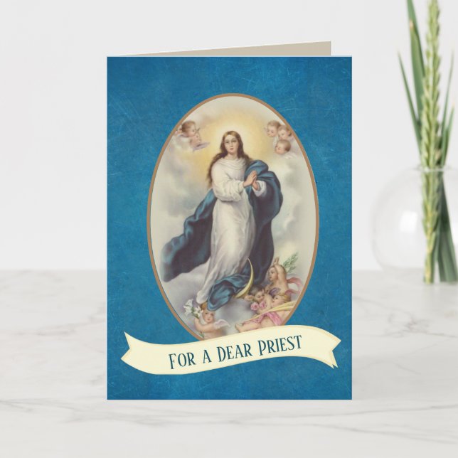 Katolska prästen Ord av Encouragement Virgin Mary Kort (Framsida)