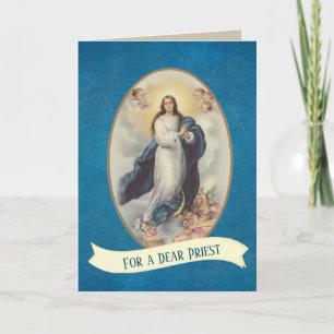 Katolska prästen Ord av Encouragement Virgin Mary Kort