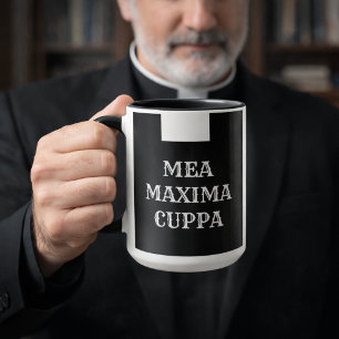 Katolska prästvita kronor latinsk mea Cuppa Mugg