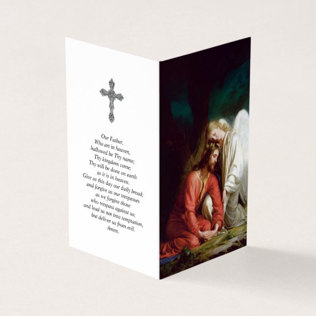 Katolska Prayer-kort | Arm av ängel 010 Visitkort (Utsida)