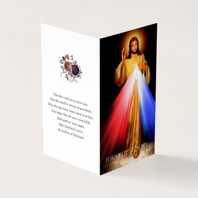Katolska Prayer-kort | Divine Mercy Visitkort (Utsida)