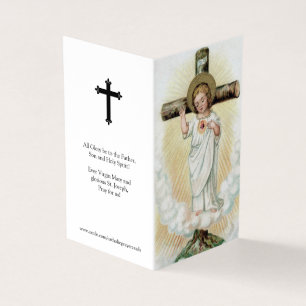 Katolska Prayer-kort Far i Eternity Visitkort