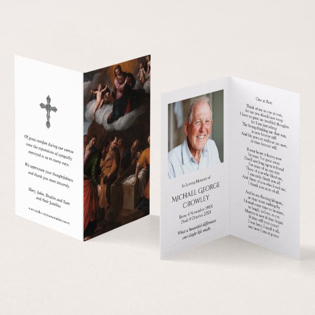 Katolska Prayer-kort Försummelse av Mary Kort (In- och utsida)